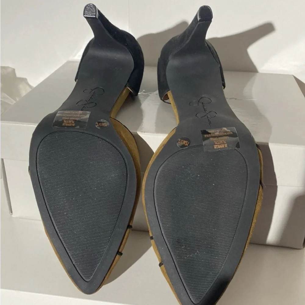 Jessica Simpson Seville D’Orsay Suede Pumps In Bronze - Picture 9 of 14
